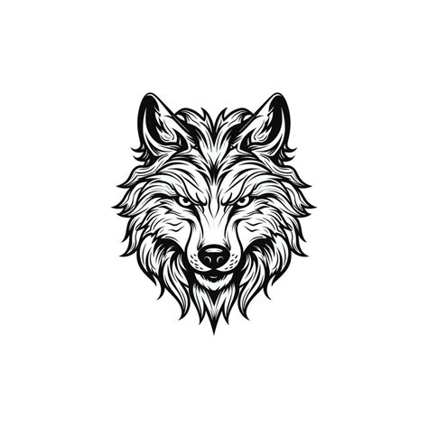 Black wolf face logo vector 24526193 Vector Art at Vecteezy