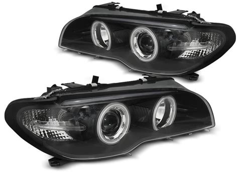 Headlights Angel Eyes Ccfl Black Fits Bmw E46 04 03 06 Coupe Cabrio