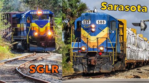 Two Trains On The Seminole Gulf Railway Sarasota Line YouTube