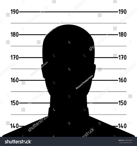 Mugshot Police Lineup Picture Anonymous Man Stock Vector Royalty Free