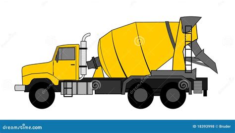 Concrete Mixer Truck Stock Vector Illustration Of Machine