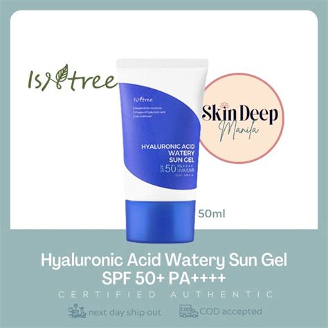 NEW PACKAGING ISNTREE Hyaluronic Acid Watery Sun Gel 50ml SPF 50 PA