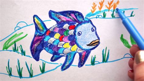 Regenbogenfisch Zeichnen Fisch Malen How To Draw A Fish Rainbow