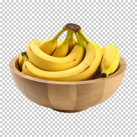 Premium Psd Bowl Of Bananas Isolated On Transparent Background