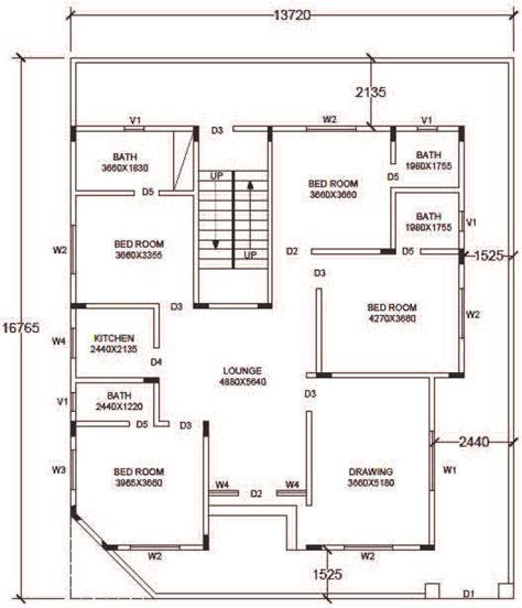 Architectural Drawing Of Three Storey Structure Ground First And