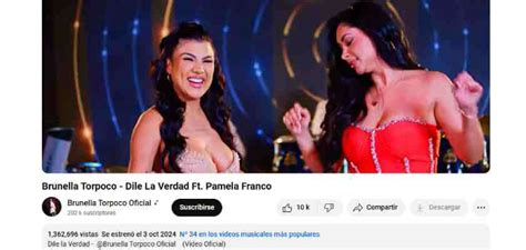 Brunella Torpoco Y Pamela Franco La Rompen En Youtube Con Dile La