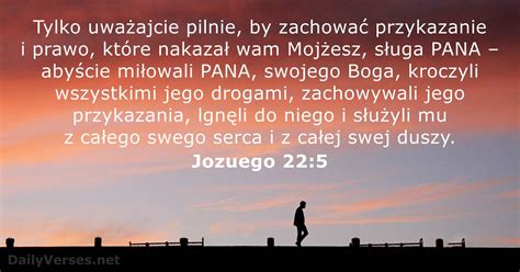 26 Maja 2021 Biblijny Werset Dnia Jozuego 22 5 DailyVerses Net