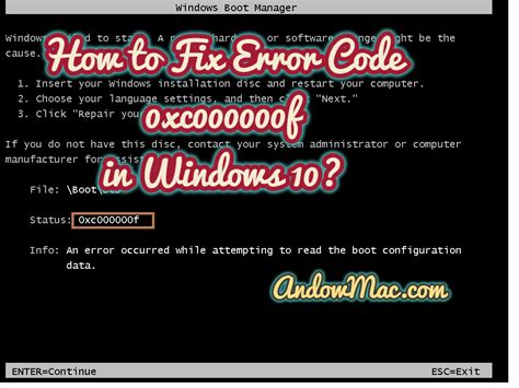 How To Fix Error Code Xc F In Windows Andowmac