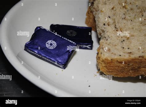 bread and butter on plate Stock Photo - Alamy