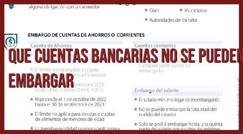 Descubre Qu Cuentas Bancarias Son Inembargables