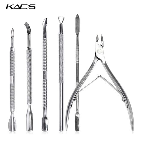 Kads 1Pcs Dual End Rvs Nail Art Cuticle Pusher Dod Grandado