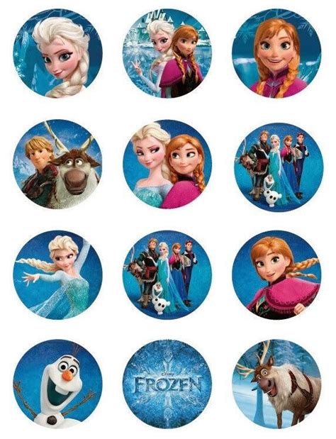 Frozen Edible Cupcake Toppers Decoration Ebay Disney Frozen