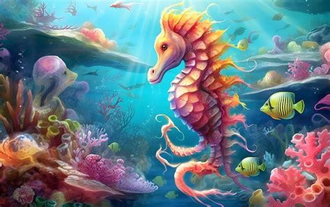 Cavalo Marinho E Peixe