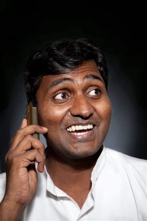 Indian Man Talking On The Phone Stock Image Image Of Calling