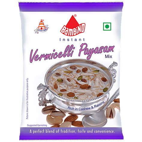 Buy Bambino Instant Vermicelli Payasam Kheer Mix Rich In Cashews