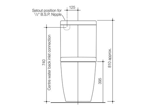 Caroma Cube Wall Faced Close Coupled Universal Trap Back Entry Toilet