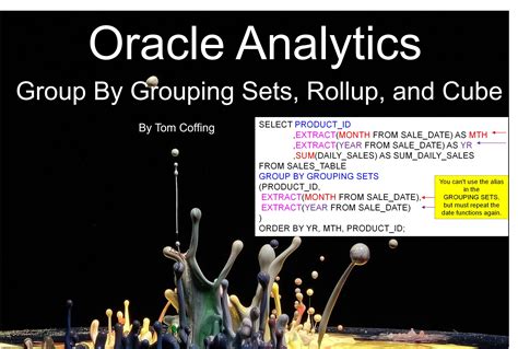 Oracle Analytics Group By Grouping Sets Rollup And Cube Software