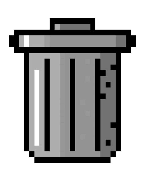 Trash Can Pixel 10968225 Vector Art At Vecteezy