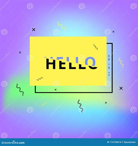 Hello Banner Vector Illustration Stock Vector Illustration Of