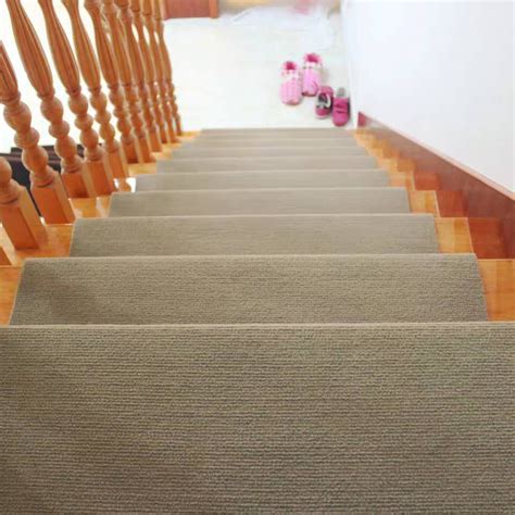 13pcs Adhesive Carpet Stair Treads Set Stair Carpet Tread Non Skid 55 ...