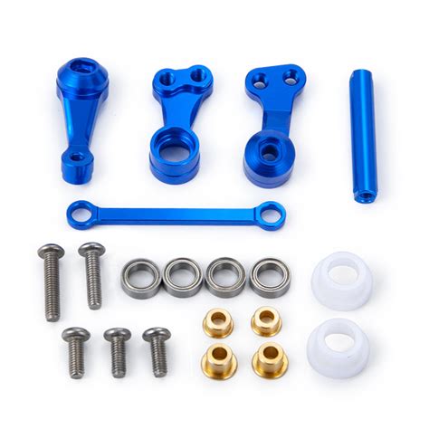 ALU TUNING LENKUNG STEERING BLAU KUGELGELAGERT CRAWLER TAMIYA CC01