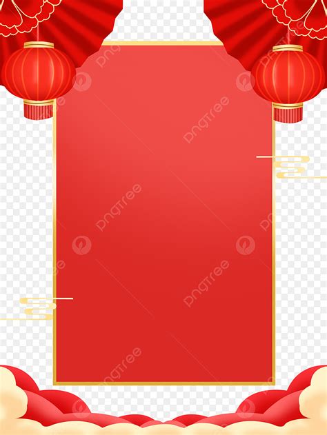 New Year Festival Hd Transparent Red Festive New Year Border Red