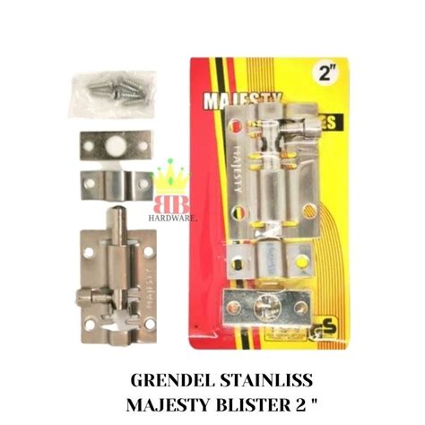 Jual GRENDEL STAINLESS MAJESTY BLISTER GRENDEL SLOT PINTU JENDELA