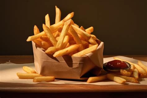 Premium AI Image | French fries with ketchup