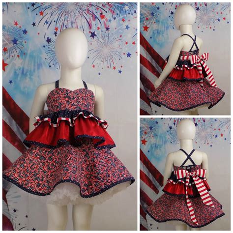 Patriotic Pageant Wear 4th July Outfit Girls 4th July Dress Etsy