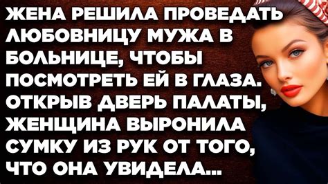 Жена решила проведать любовницу мужа в больнице чтобы посмотреть ей в глаза Открыв дверь