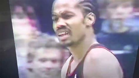 Rasheed Wallace Gets Hit With The Double Whammy Flagrant And Technical Foul 1999 Nba Playoffs