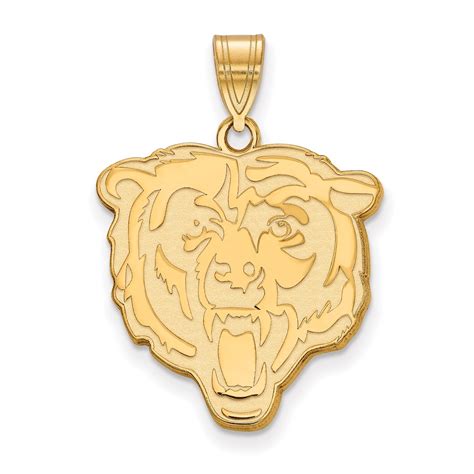 Chicago Bears Gold-Plated Large Logo Pendant