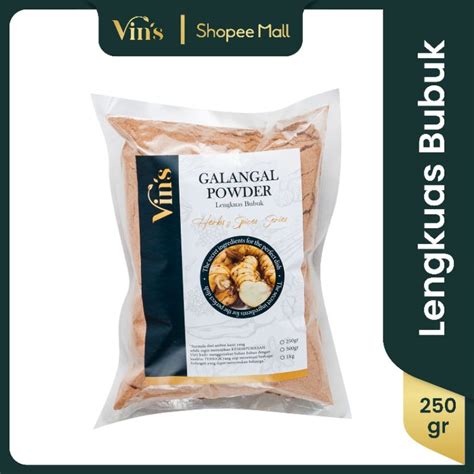 Jual Vins Premium Galangal Powder Lengkuas Bubuk Gr Shopee