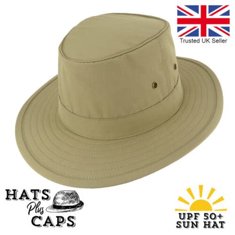 Upf 50 Summer Fedora Traveller Sun Hat Packable Safari Bush Hat Ebay