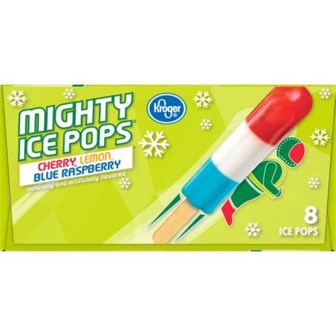 Kroger® Cherry Lemon Blue Raspberry Mighty Pops 8 Ct Kroger