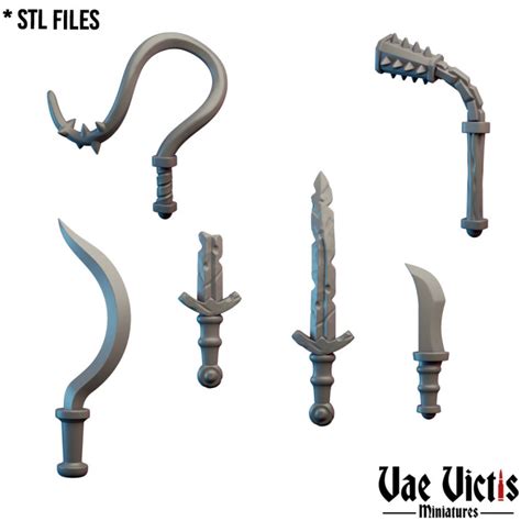 3D Printable Weapons [PRE-SUPPORTED] by Vae Victis Miniatures