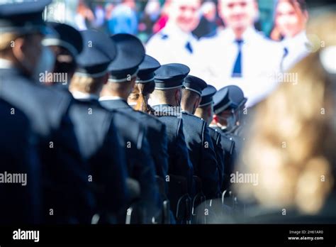 Dresden Germany Th Nov Several Policemen And Policewomen Sit