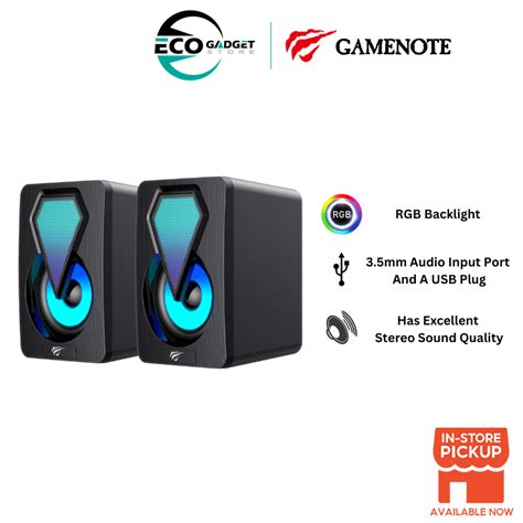 Gamenote Havit Sk210 Mini Pro Rgb 20 Black Gaming Speaker Shopee