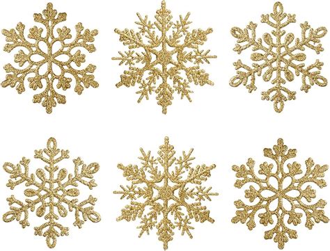 White Snowflake Ornaments Large Snowflakes Set Of 5 White