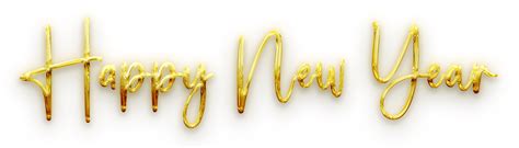 Golden Volumetric 3d Text Of The Inscription Happy New Year Isolated Cut Out 10985886 Png