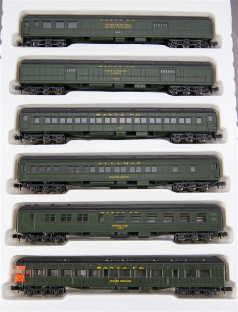 Rivarossi Heavyweights Santa Fe Pullman Green Car Set Con Cor Model