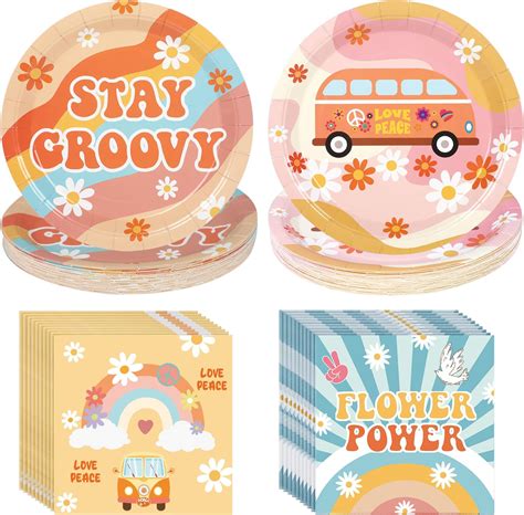 Amazon Two Groovy Birthday Party Decorations 168 Pcs Groovy Boho