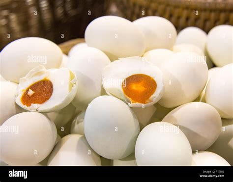 Salted Duck Eggs For Sale In The Fresh Market Yolk Of Salted Eggs