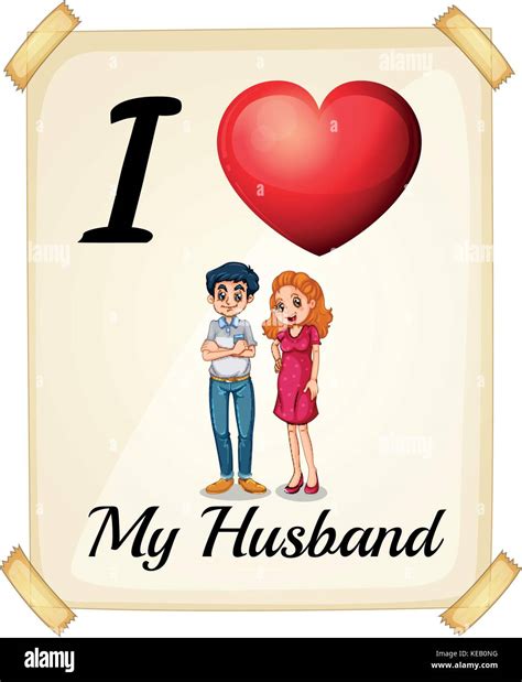 I Love My Husband Sign Stock Vector Image And Art Alamy