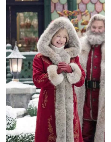 The Christmas Chronicles 2 Goldie Hawn Coat | Mrs. Claus Red Coat