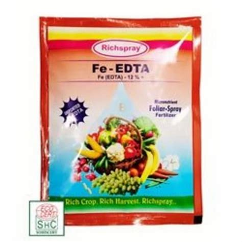 Fertilizers Rich Fe EDTA 12 For Agriculture Packaging Type Pouch At