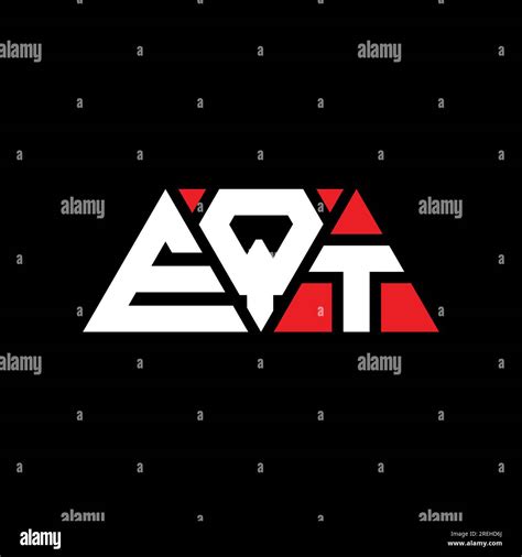 EQT triangle letter logo design with triangle shape. EQT triangle logo ...