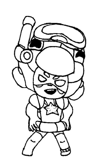 Brawl Nita Ausmalbilder Kolorowanki Brawlstars Coloriage Kolorowanka