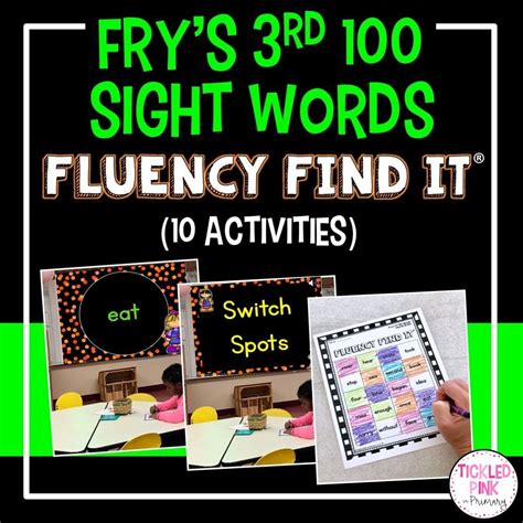 Sight Words Fluency Find It 3rd 100 Fry Words Tickled Pink In Primary