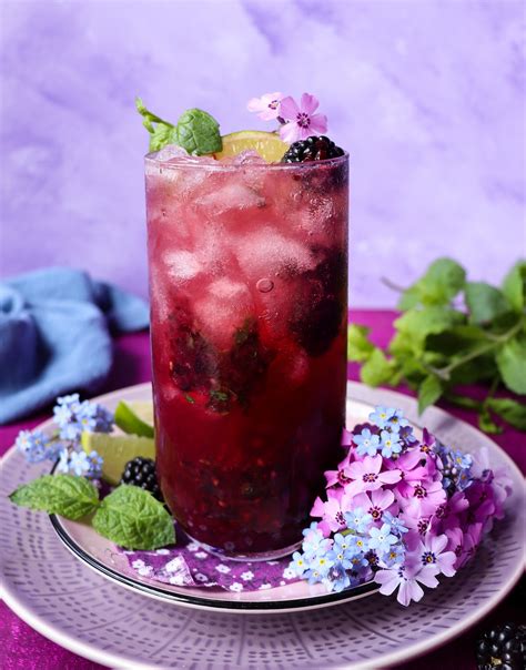 Blackberry Mojito Refreshing Rum Cocktail